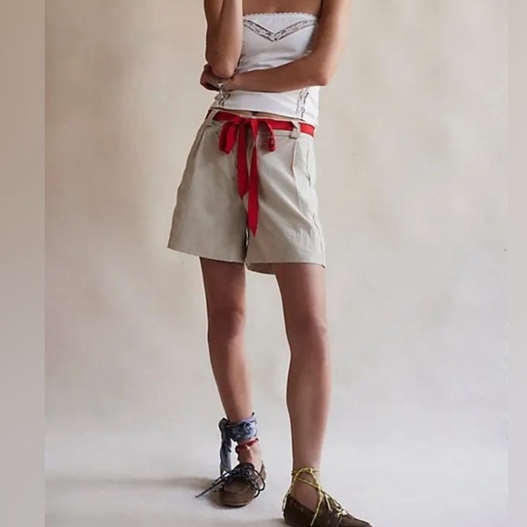 Free People Pants - NEW Free People "Perfect Prep" Trouser Shorts size 6 NWOT